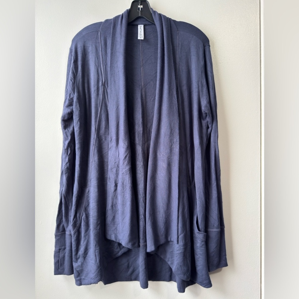 Athleta Navy Draped Cardigan